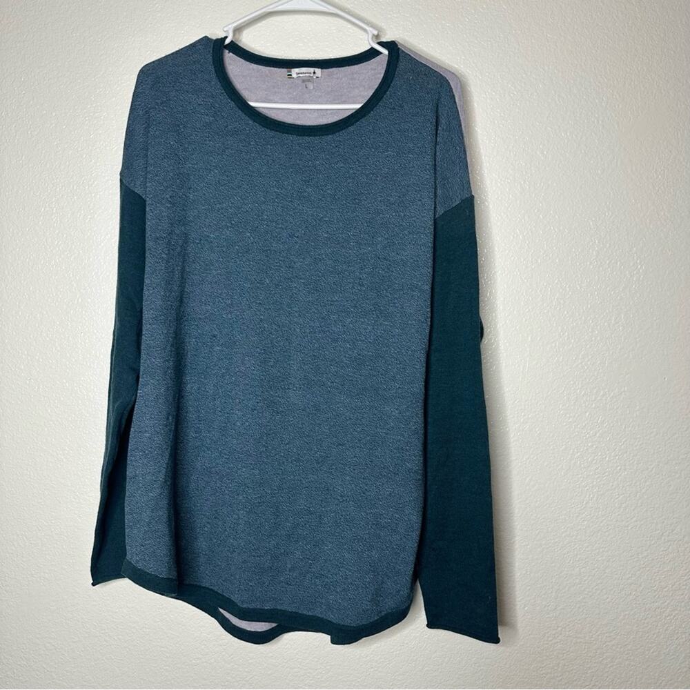 Smartwool Shadow Pine Colorblock Crew Sweater Large